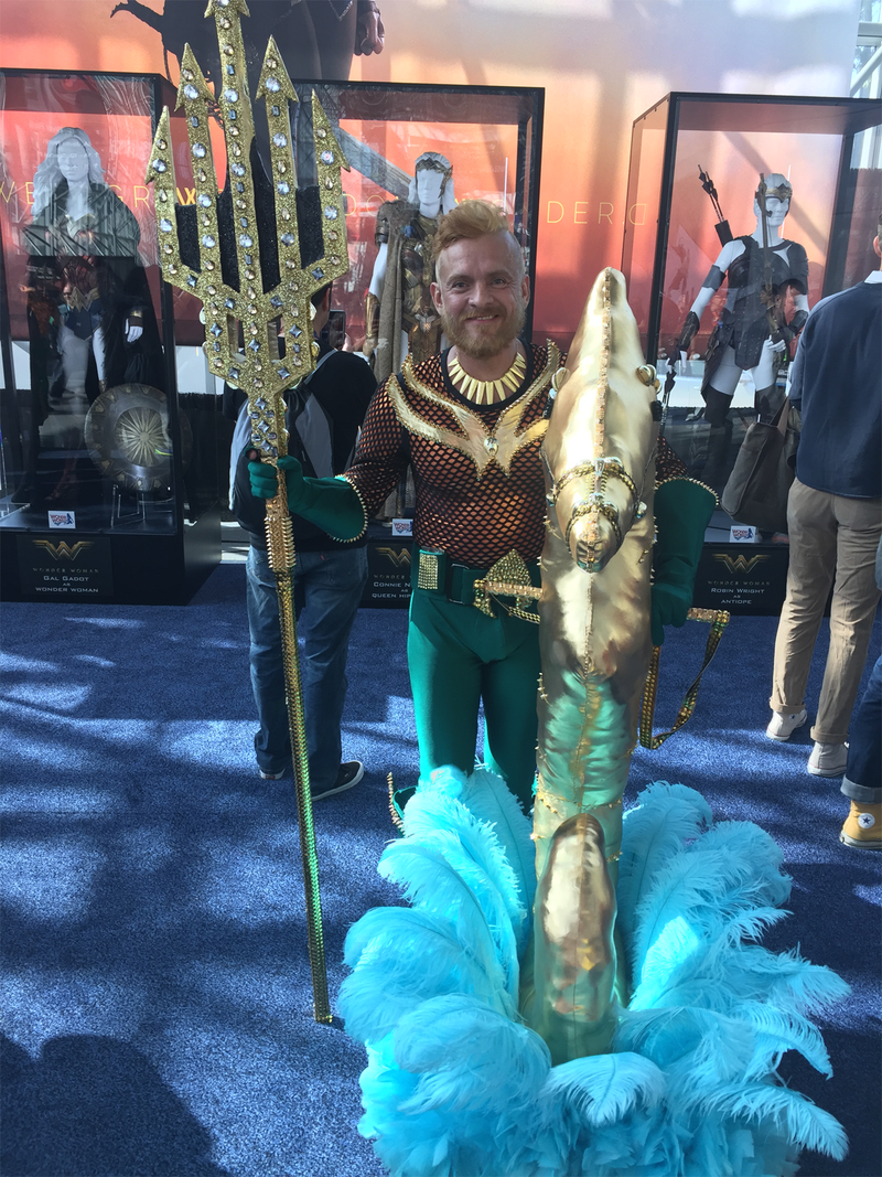 Another Aquaman, this time accompanied by his mighty steed.
